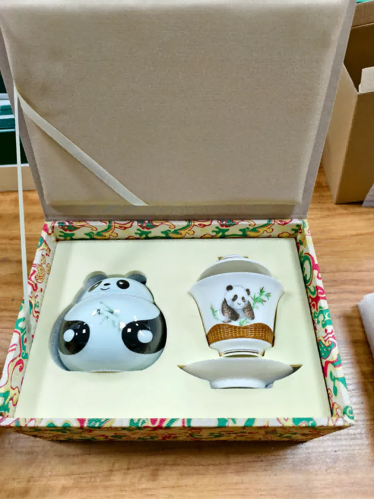 竹韵熊猫茶礼套盒