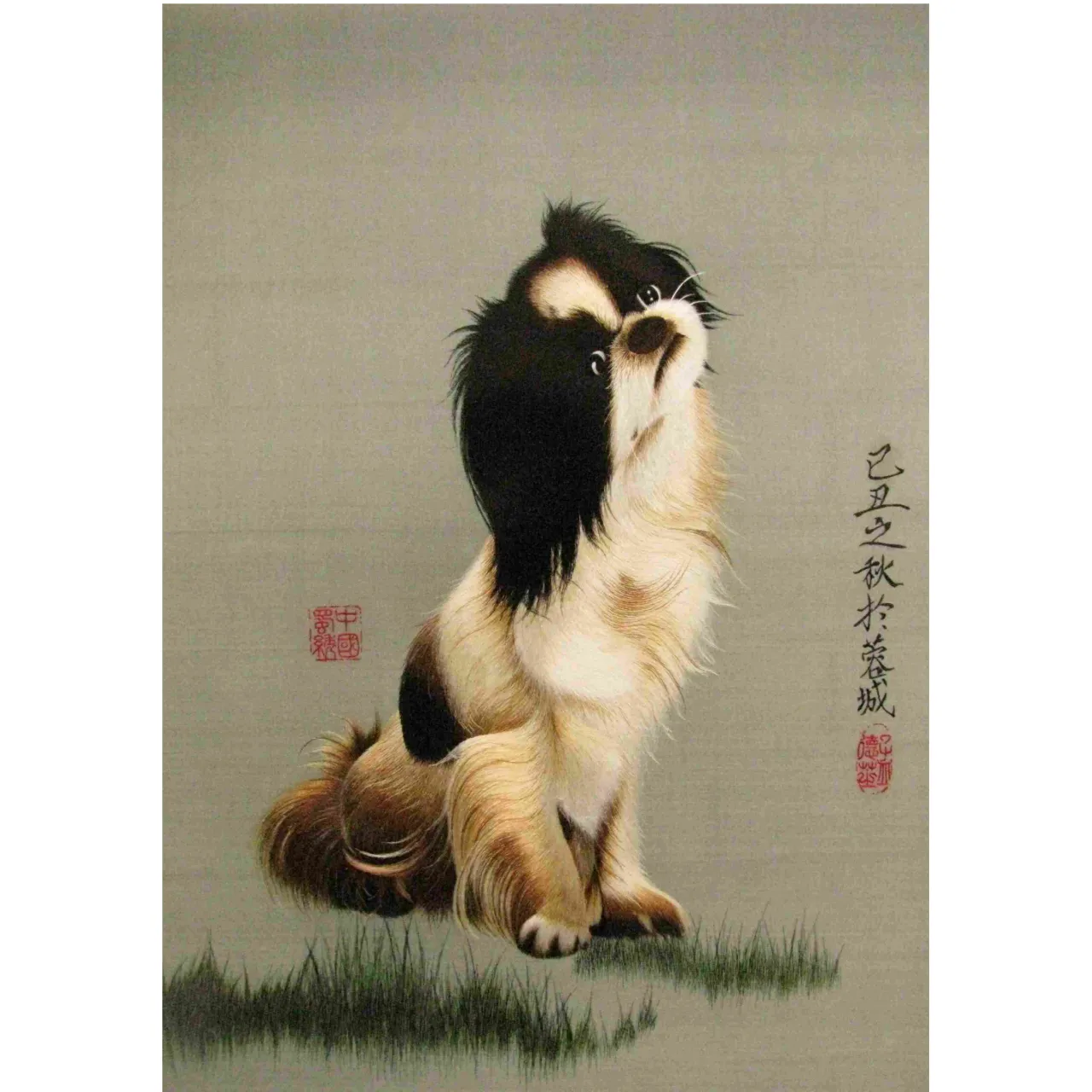 孟德芝蜀绣：长毛垂耳狗