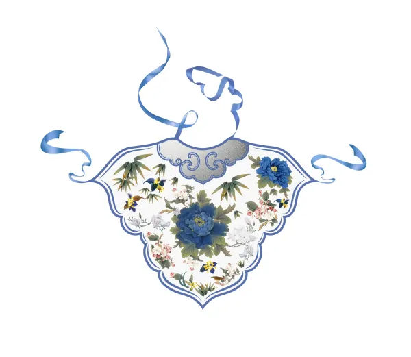 孟德芝蜀绣：玉堂富贵唐团纹肚兜纹样