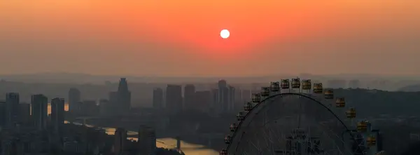 泸州酒城晨曦太阳