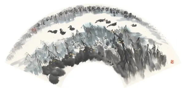 群鸭闲游