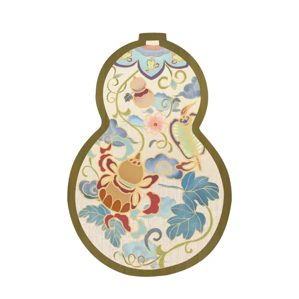 孟德芝蜀绣：葫芦八仙