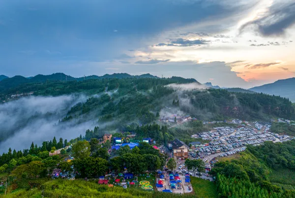 泸州古蔺县大黑洞风景区俯瞰图