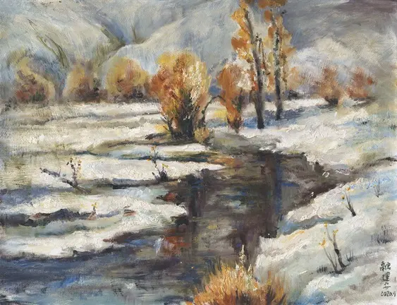 雪融（油画）